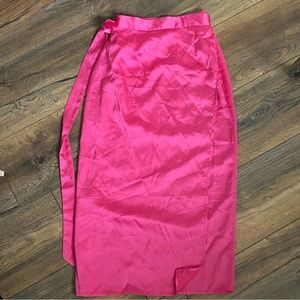 Miss Lola hot pink wrap skirt